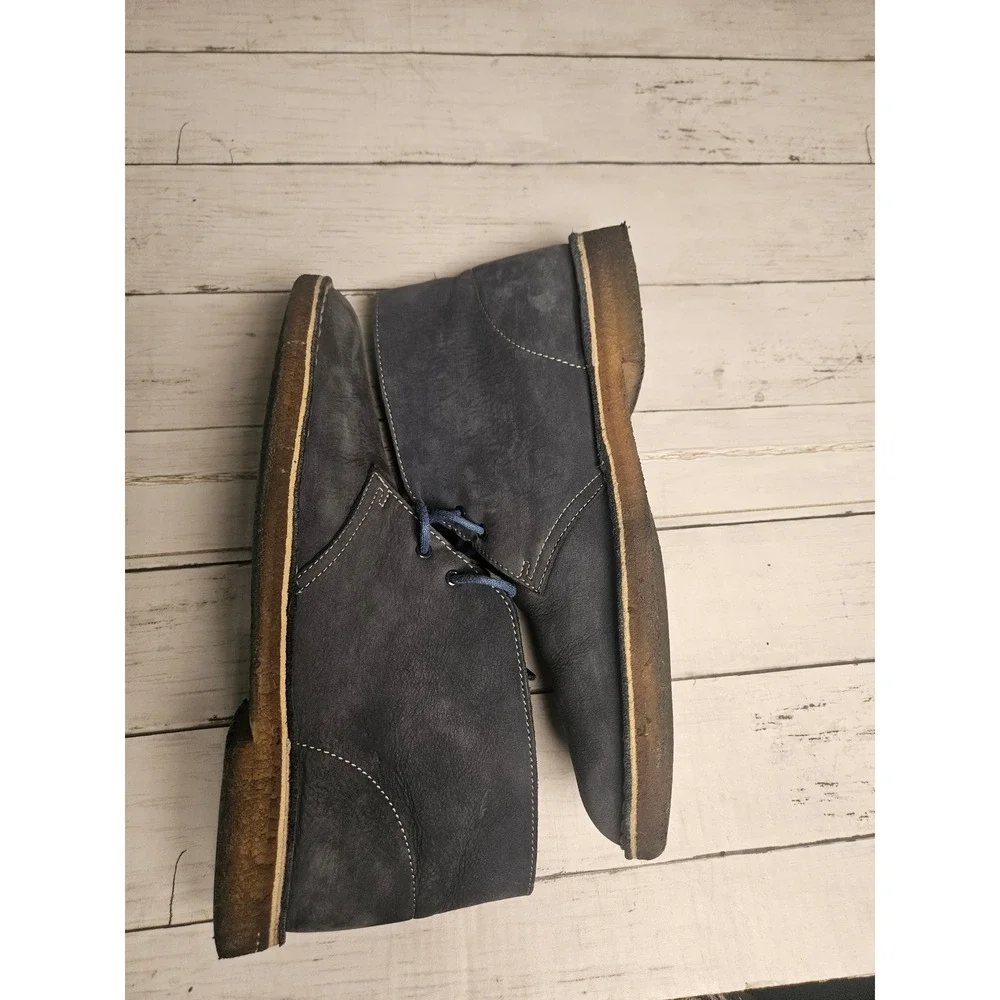 Clarks Originals Mens Desert Boots Navy Blue Suede Chukka Crepe Sole 11 M 63687